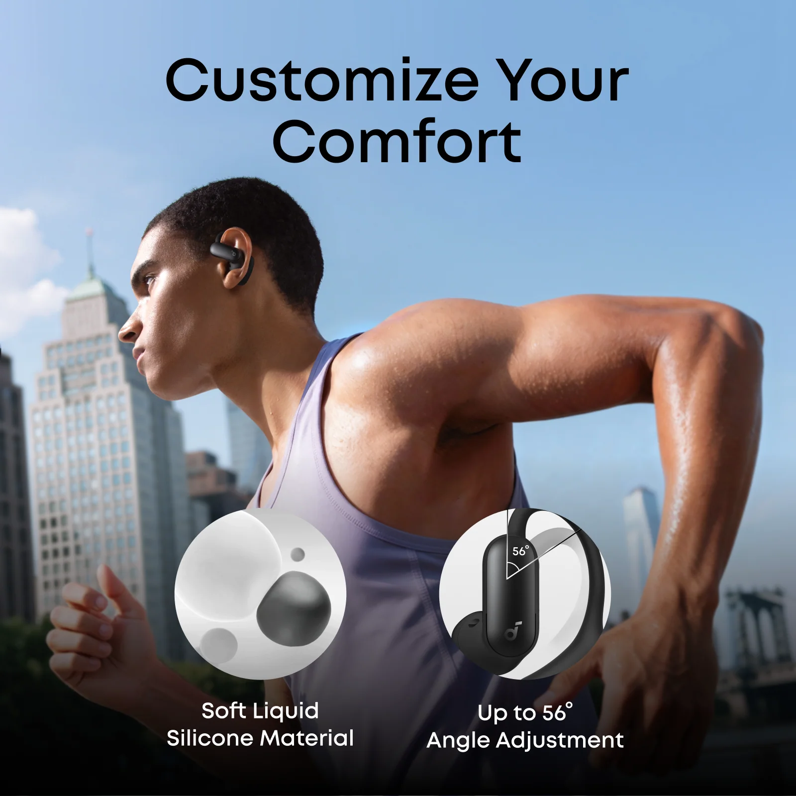 AeroFit 2 Pro|Dual-Form Earbuds with Open-Ear and Active Noise Cancellation Form - Image 3
