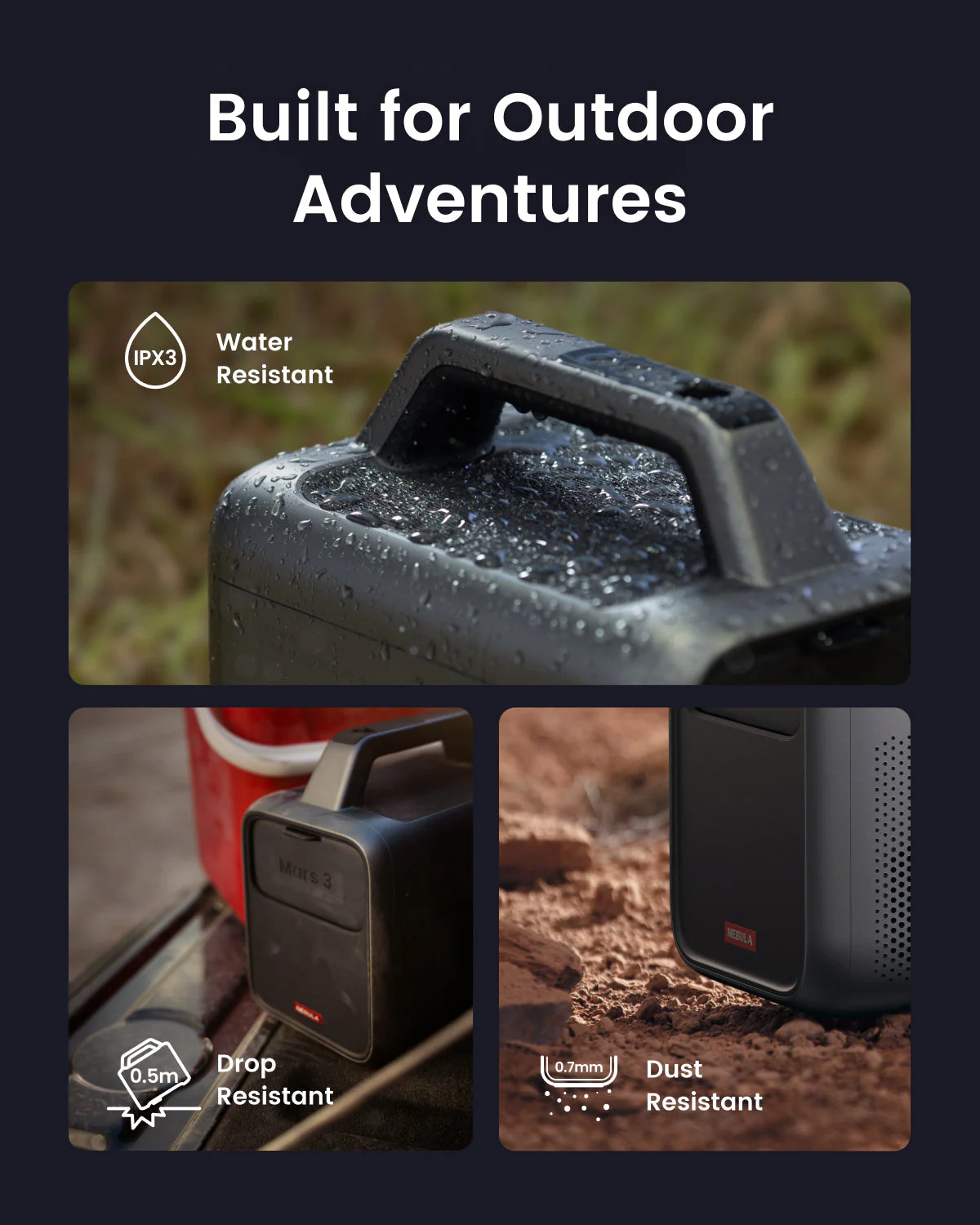 soundcore Nebula Mars 3 | Outdoor Projector with Long Playtime - Image 3