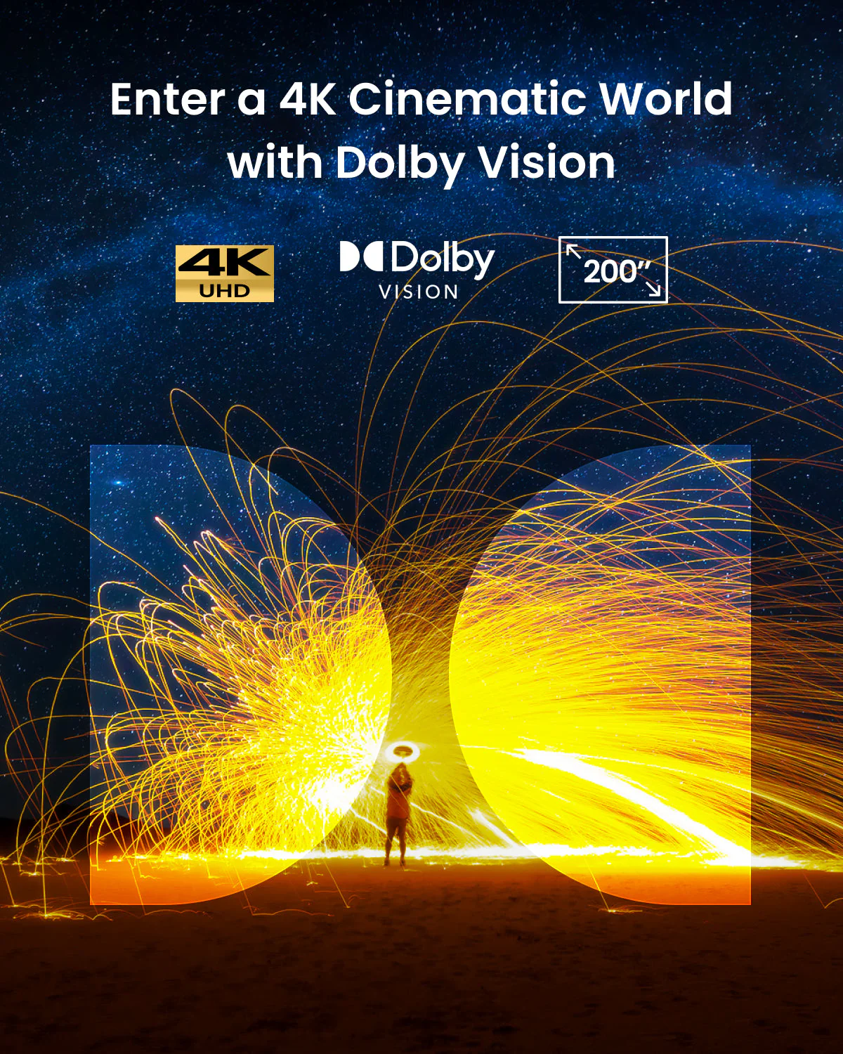 Cosmos 4K SE |  Dolby Vison Projector with Google TV - Image 4