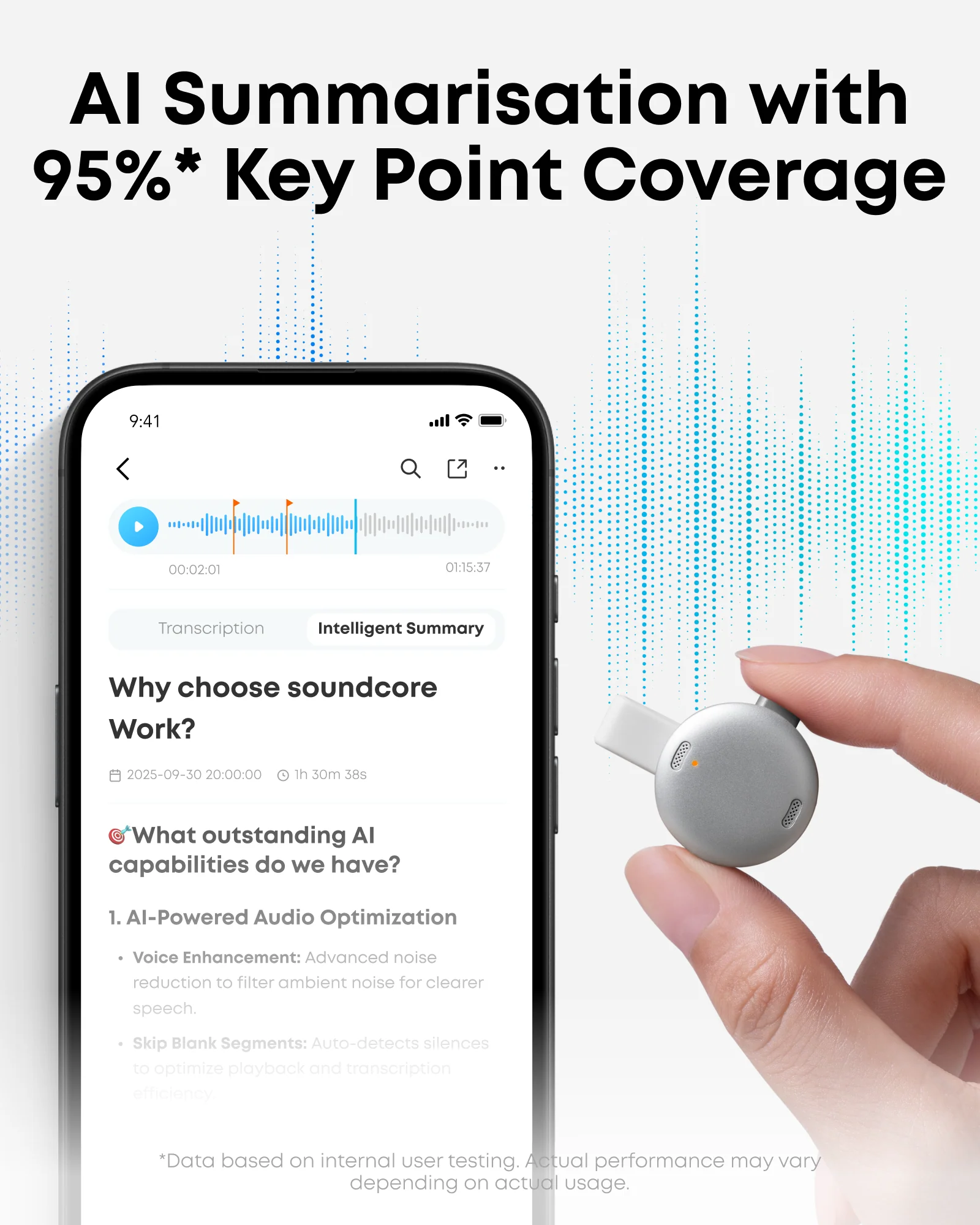 soundcore Work | The World's First Coin-Sized AI Voice Recorder - Image 10