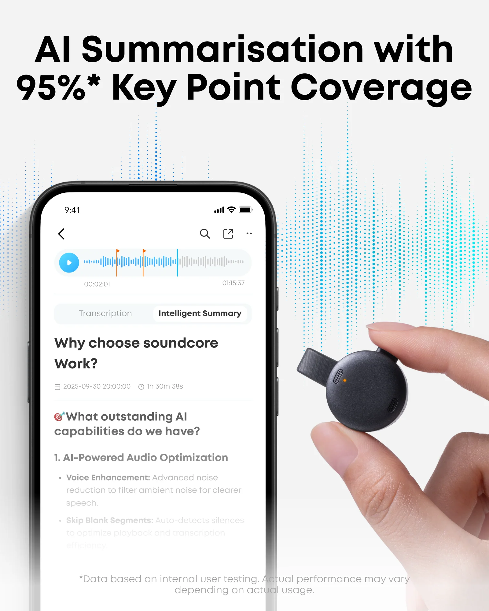 soundcore Work | The World's First Coin-Sized AI Voice Recorder - Image 3